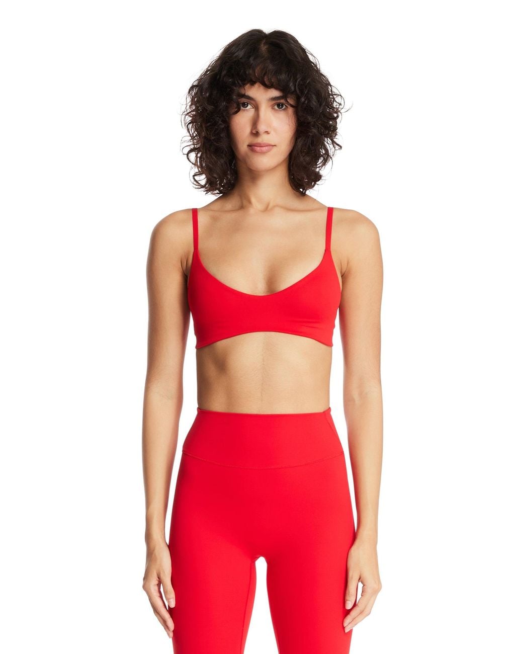 Nike Red Skims Rounded-Neck Bra