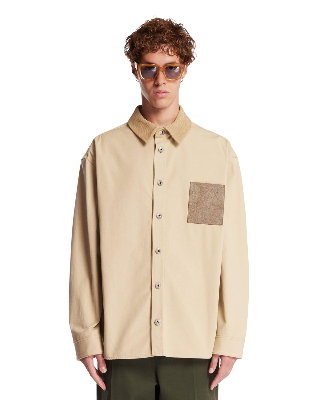 Loewe Natural Cotton Canvas Shirt Jacket for men