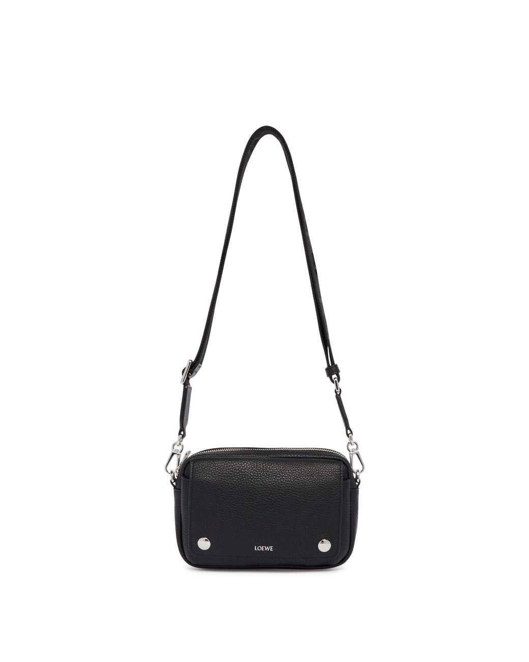 Borsa Messenger Pebble Piccola Nera di Loewe in White da Uomo