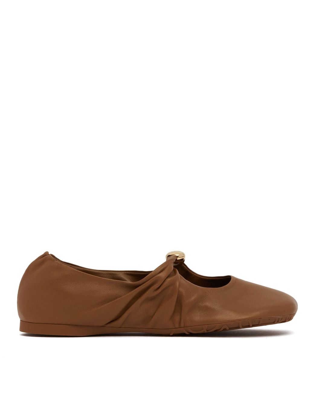 Loewe Brown Pebble Soft Ballet Flats