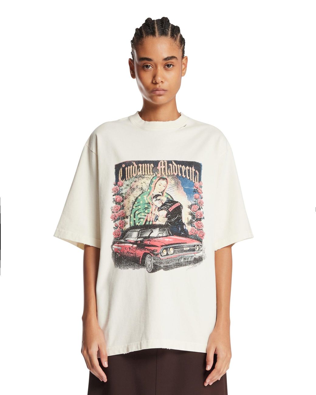 Willy Chavarria White Cotton Printed T-Shirt