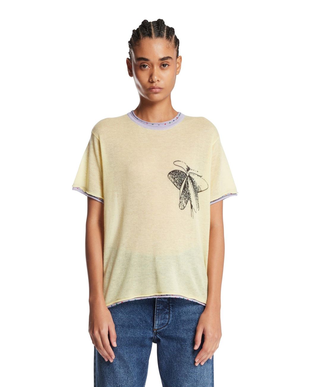 Adrian Cashmere Natural Symbiosis Cashmere T-Shirt