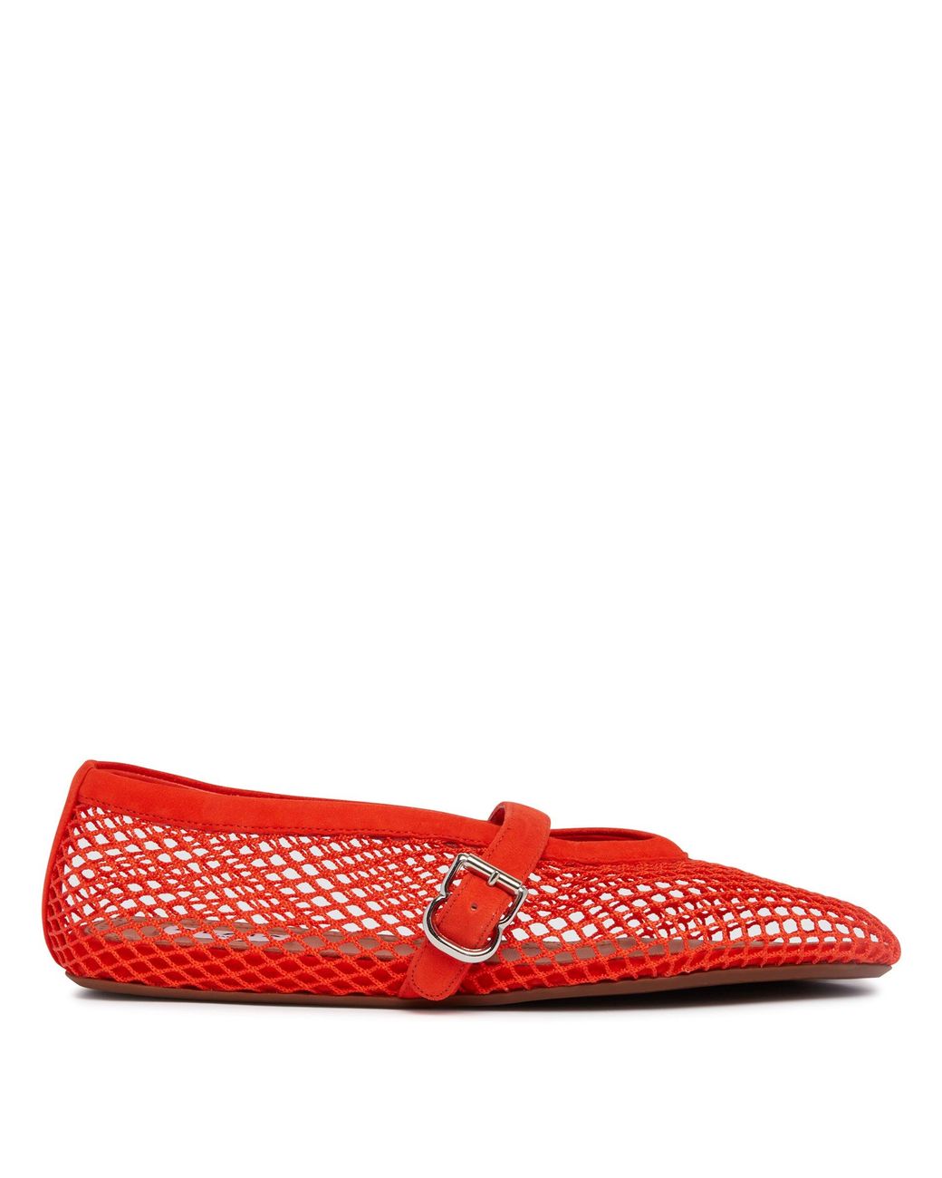 Alaïa Red Mesh Flat Ballet Flats