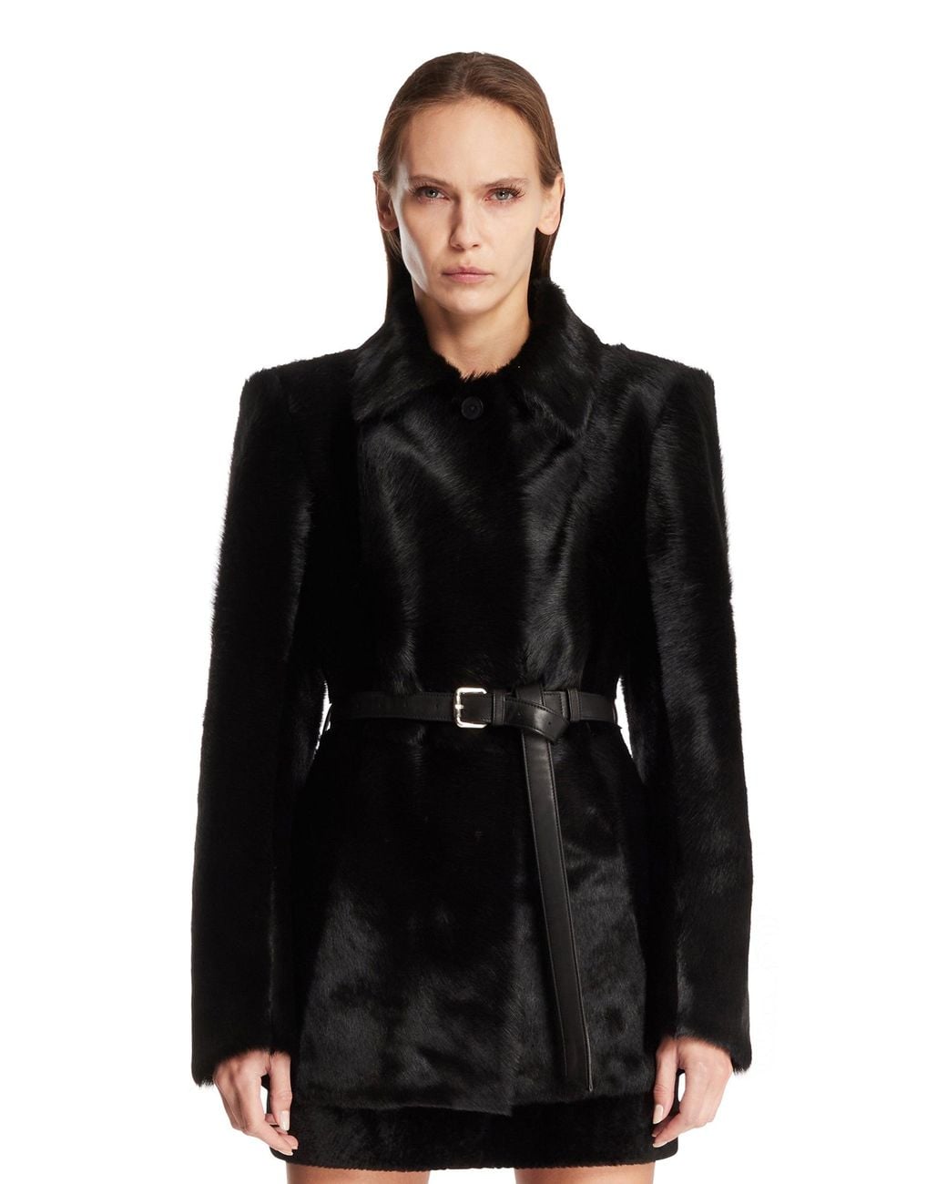 KULAKOVSKY Black Aurea Shearling Coat