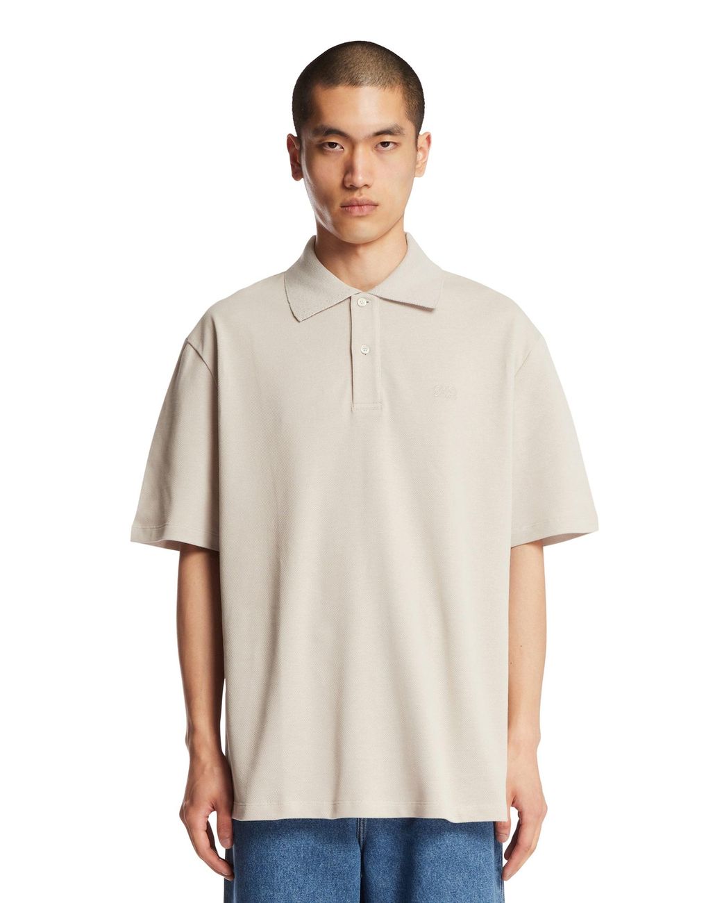 Loewe White Cotton Anagram Polo Shirt for men