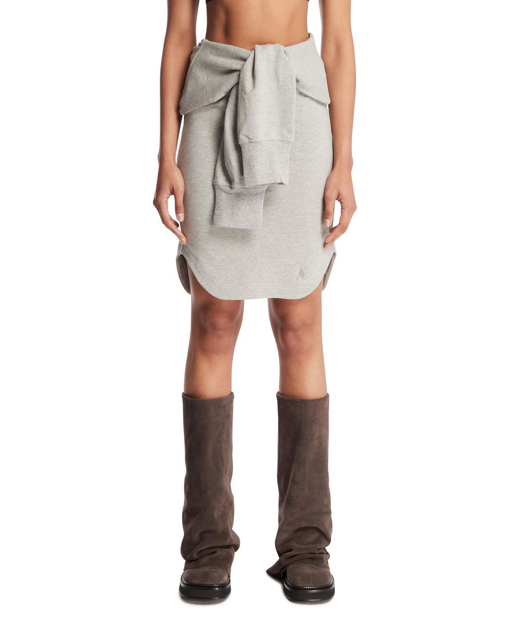 The Attico Gray Trompe-L'Oeil Skirt
