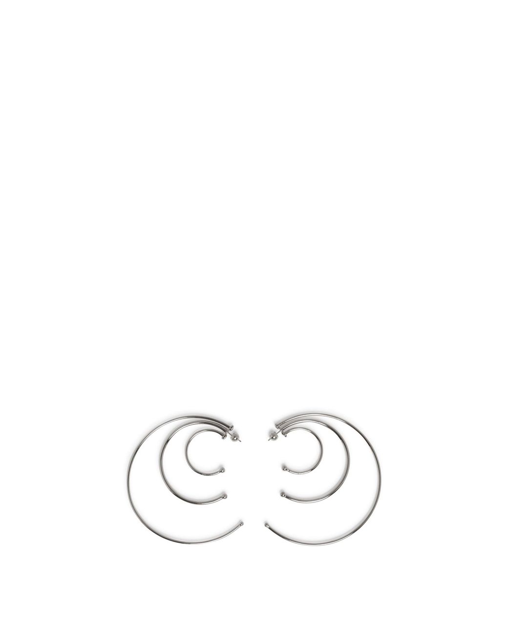 Panconesi White Pierced Solar Hoops Earrings