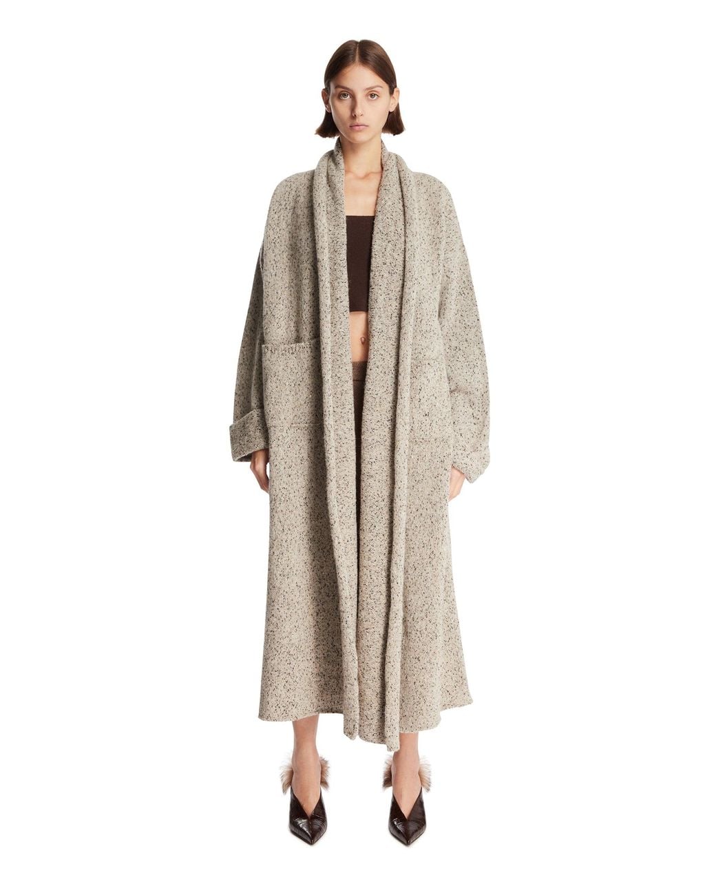 ELY ELY Natural Camilla Long Knit Cardigan