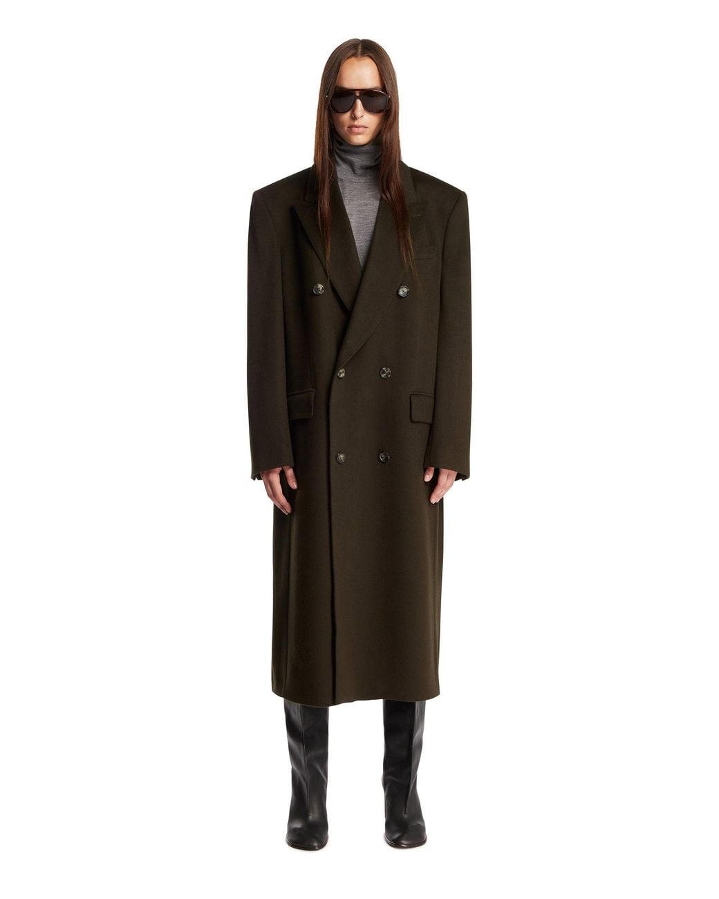 Petar Petrov Black Wool And Cashmere Coat