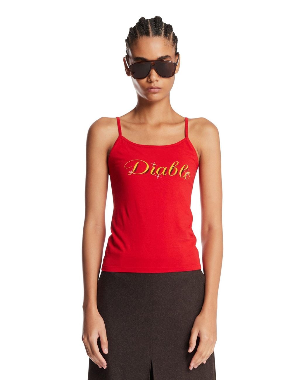 Willy Chavarria Red Diablo Cholita Top