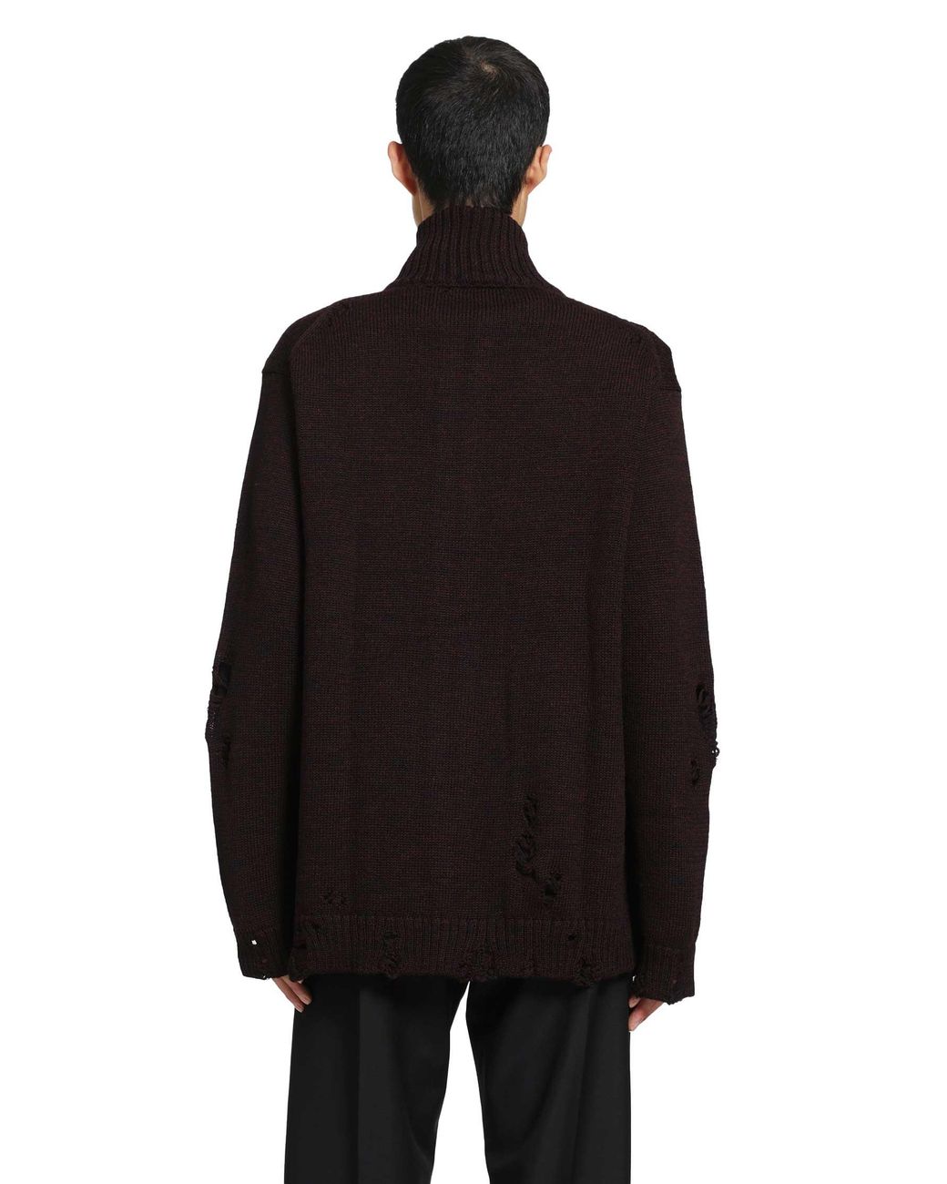 Yohji Yamamoto Black High-Neck Zip Cardigan for men