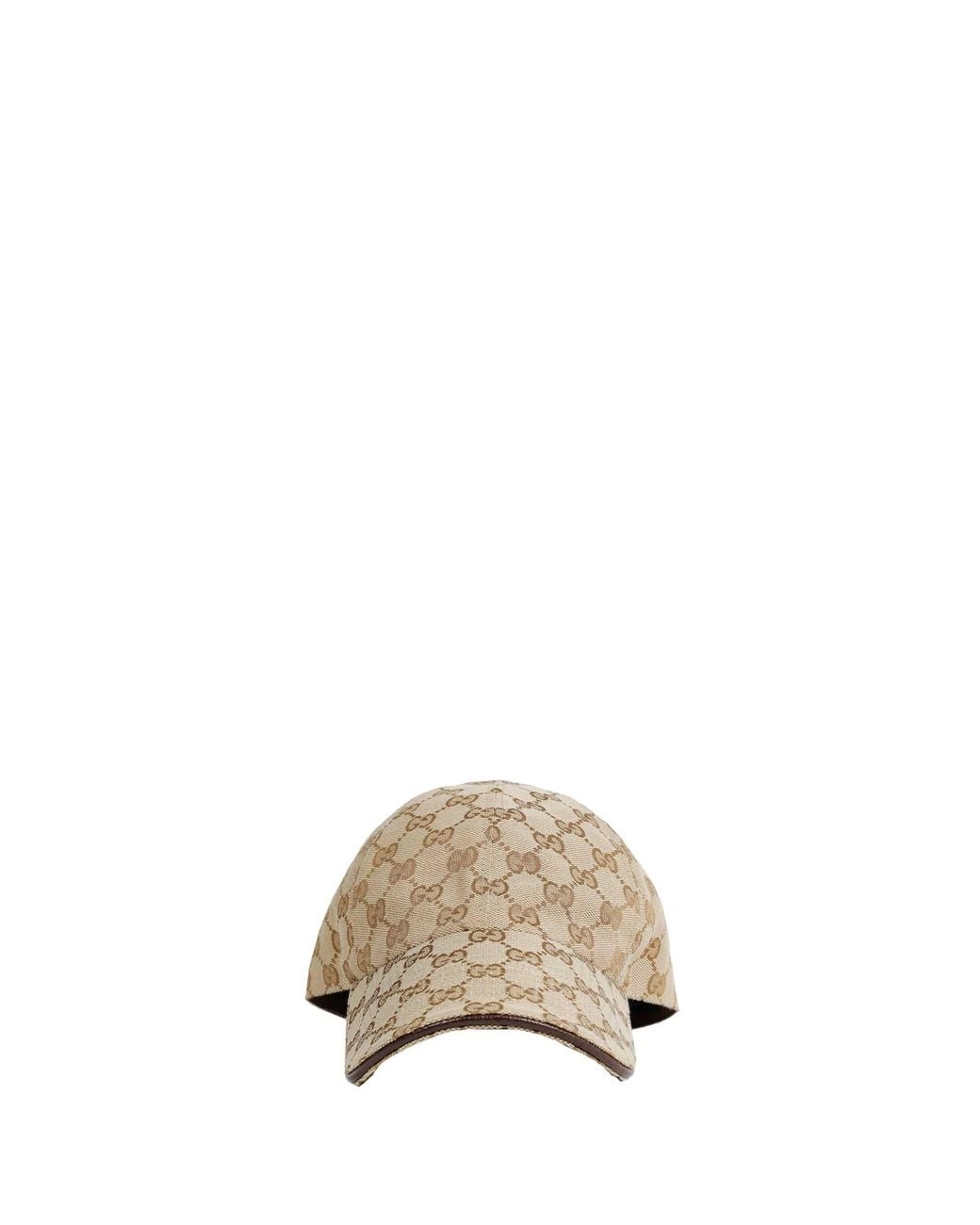 Gucci Natural Gg Cotton Canvas Baseball Cap
