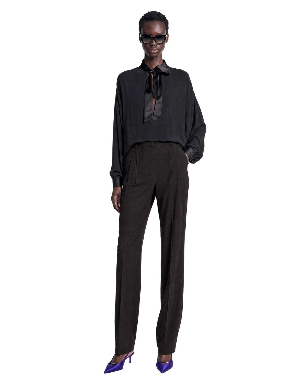 Tom Ford Black Light Virgin Wool Tailored Trousers