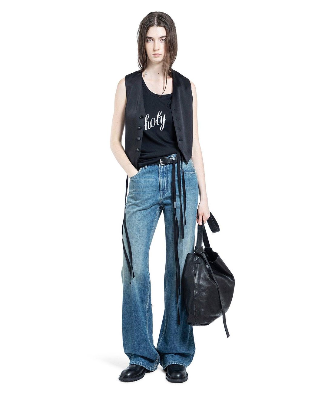 Ann Demeulemeester Blue Seva Holy Print Tank Top