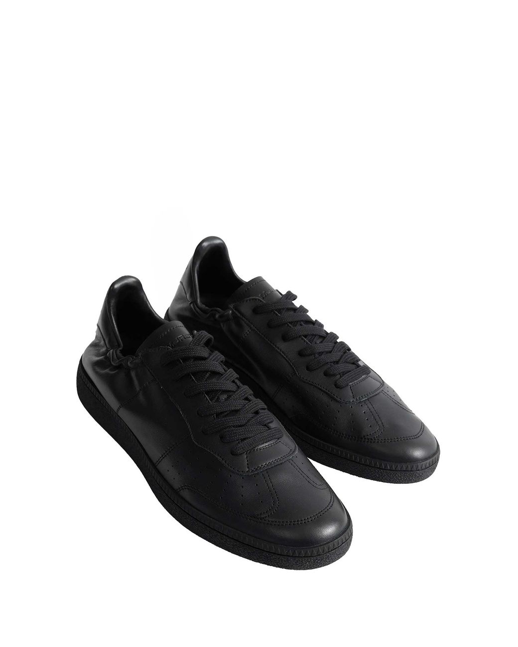 MAJOR STEP Black Major Tennis Leather Sneakers for men