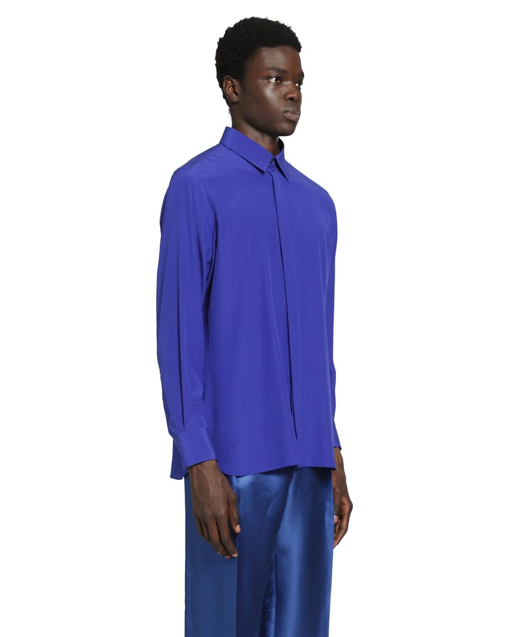 Tom Ford Blue Silk Shirt for men