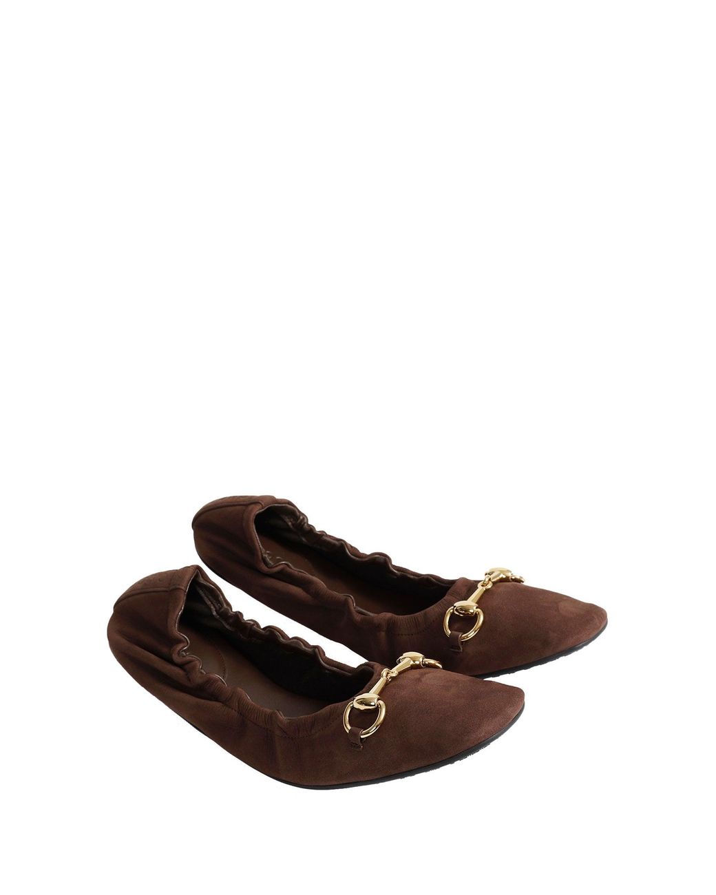 Gucci Brown Prima Ballet Flats