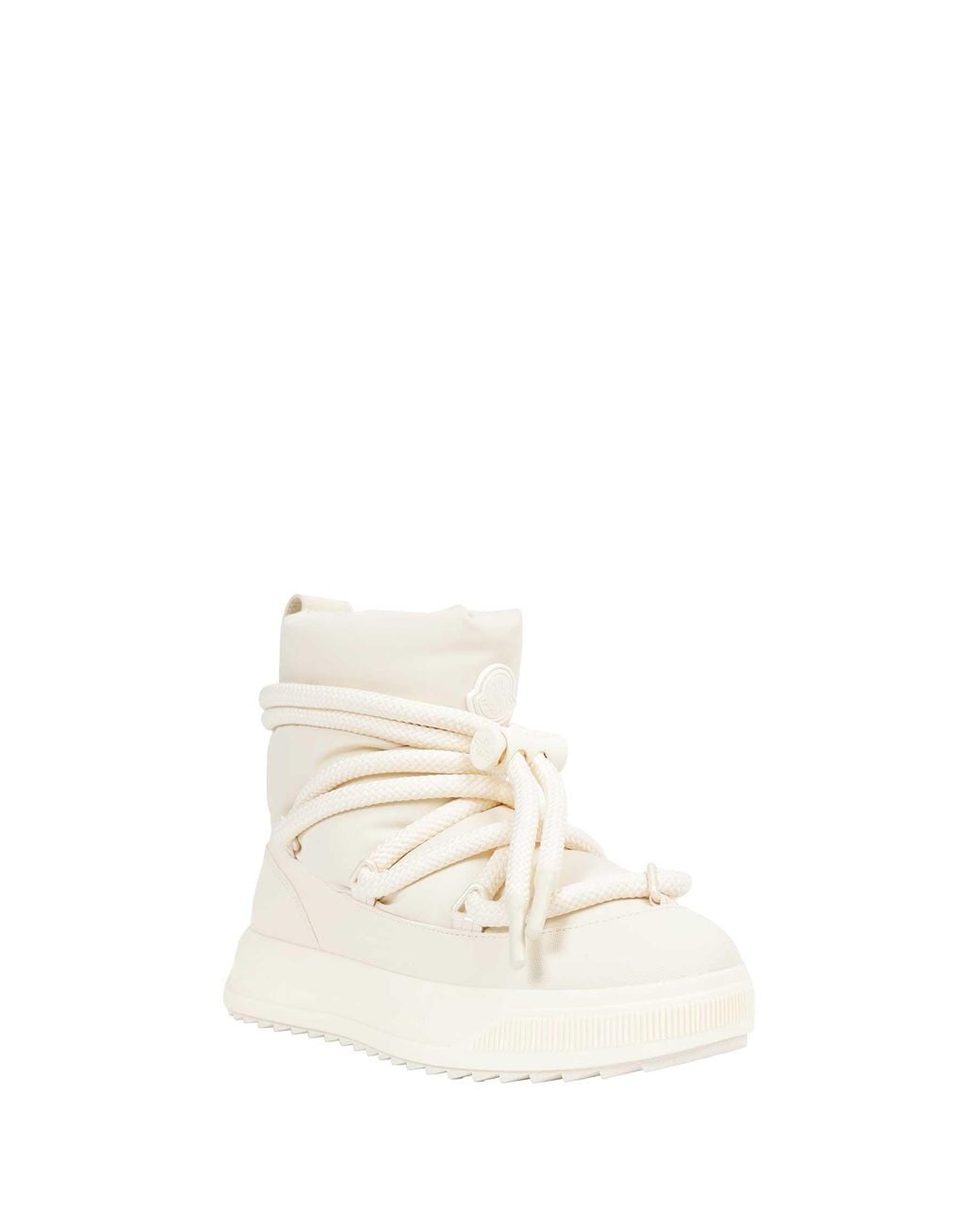 Moncler White Altive Mid Snow Boots