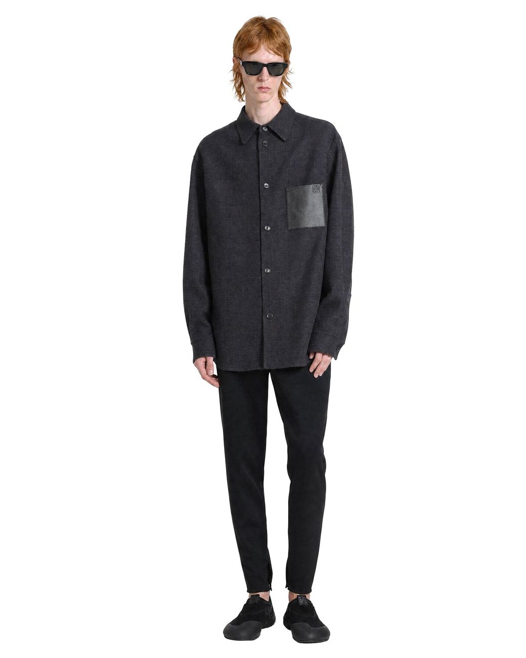 Loewe Black Wool Blend Overshirt for men