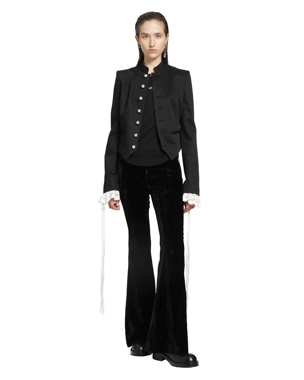 Ann Demeulemeester Black Floor Micro T-Shirt