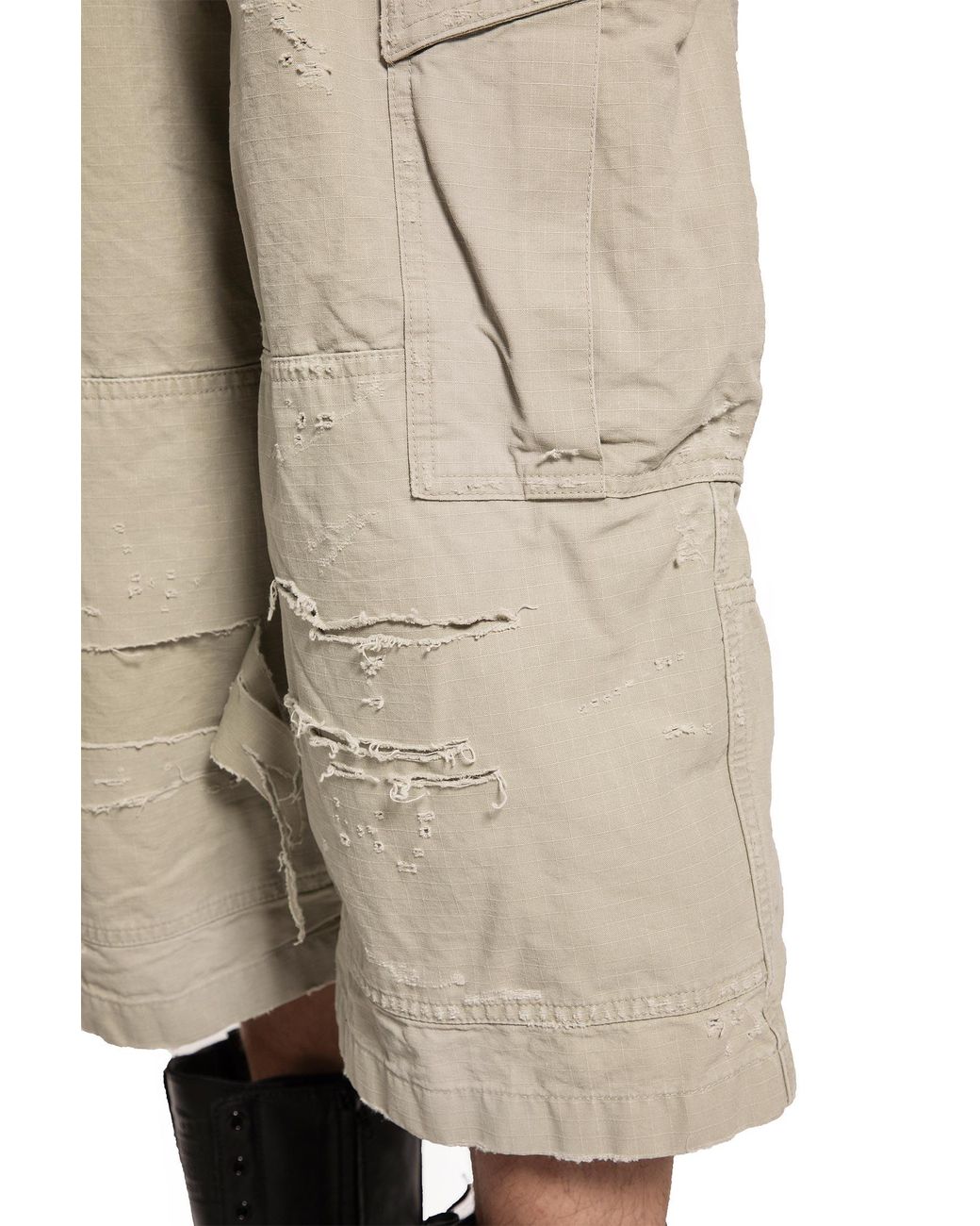 Balenciaga Natural Cropped Cargo Pants for men