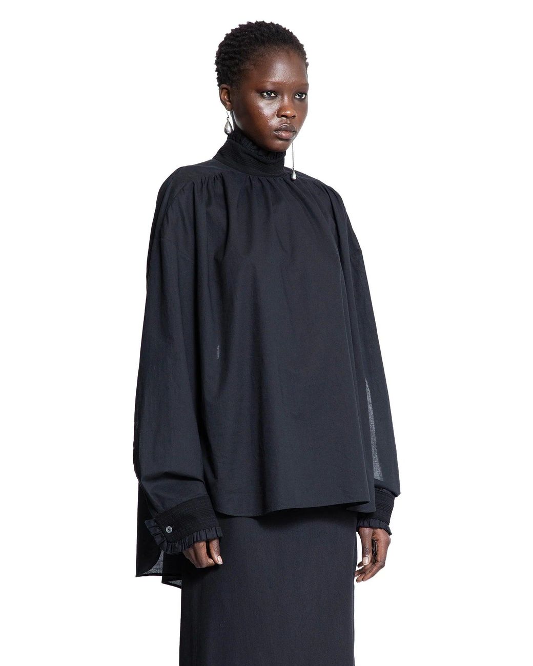 Ann Demeulemeester Blue Taru Turtleneck Blouse