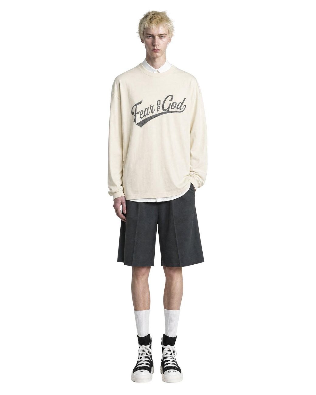 Fear Of God Natural Merch Long Sleeve Tee for men