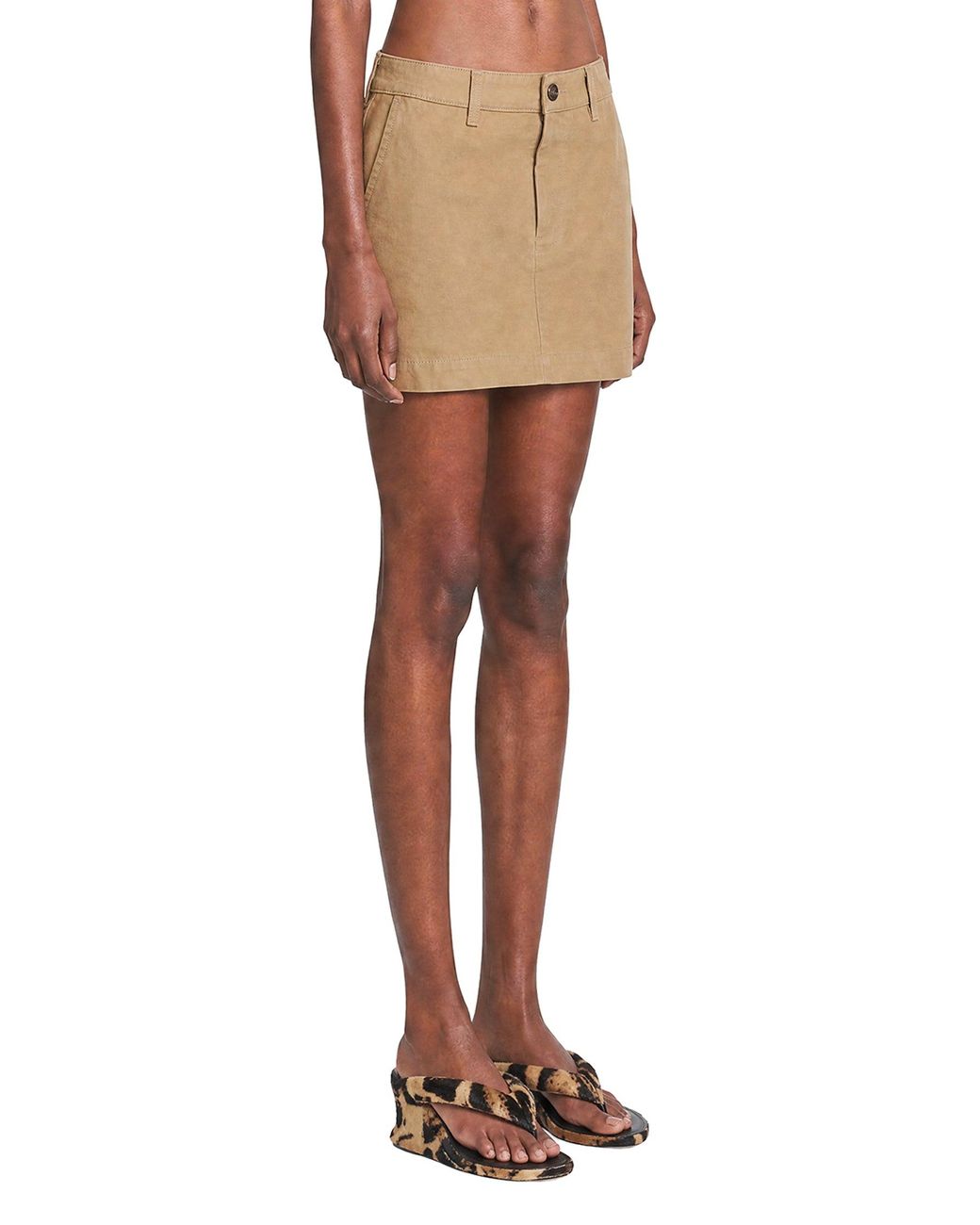 Balenciaga Natural Mini Cotton Skirt