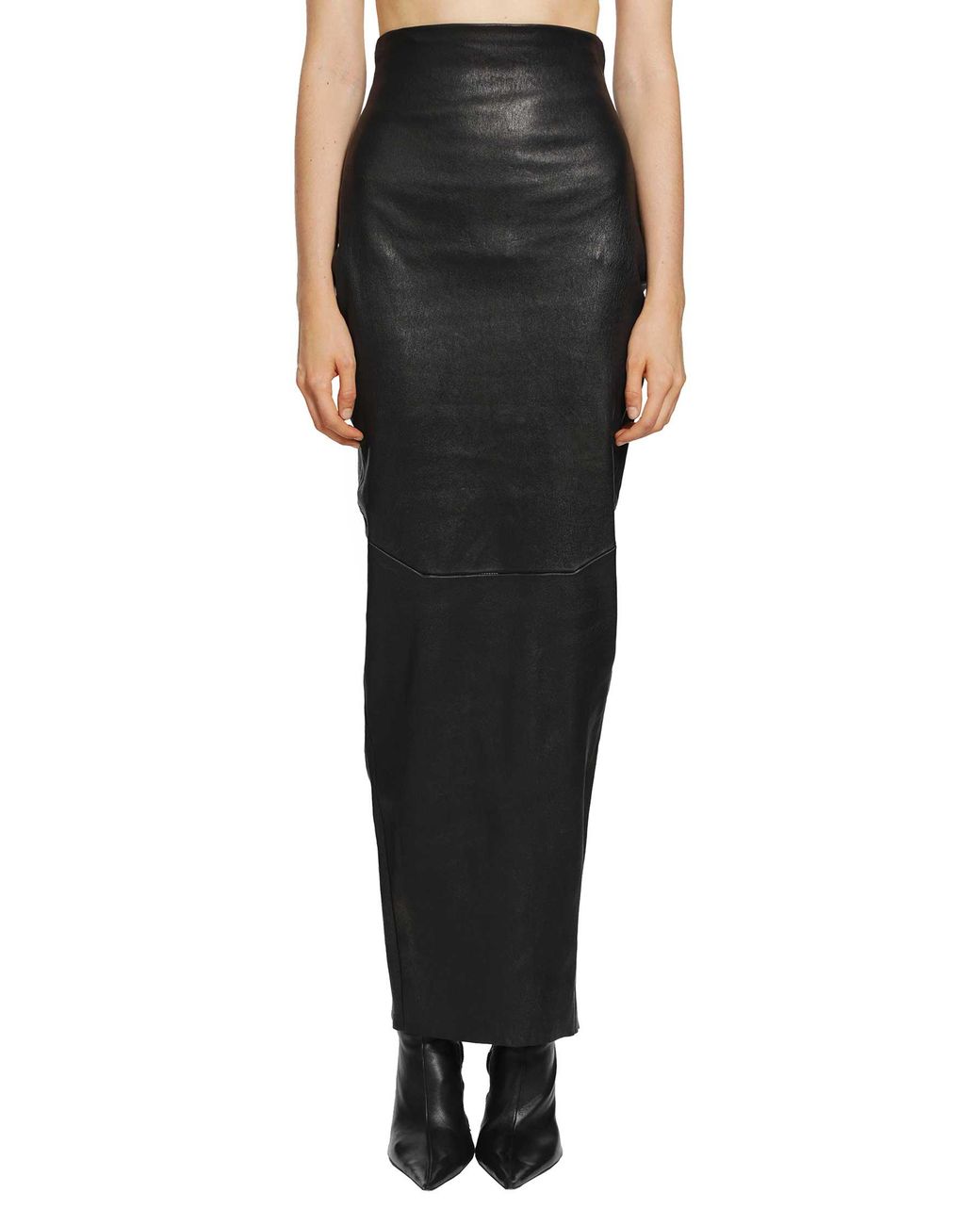 Rick Owens Black Tower Dirt Pillar Skirt