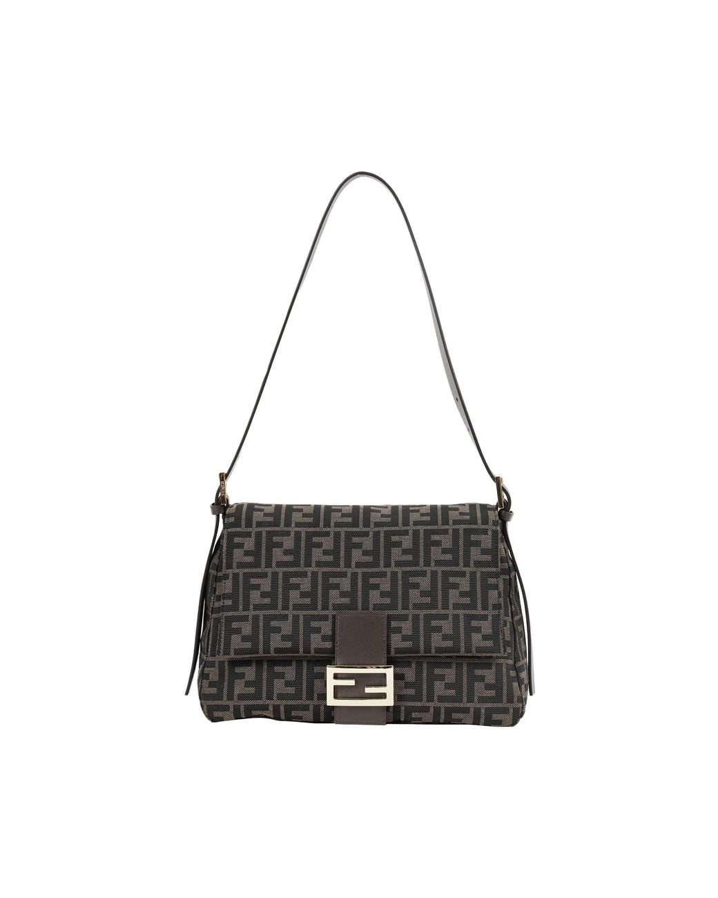 Fendi Black Flap 26325 Bag