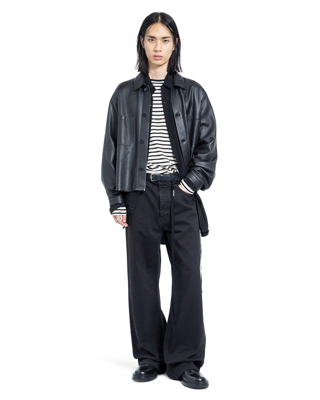 Ann Demeulemeester Blue Modest 5 Pockets Relaxed Flared Trousers for men