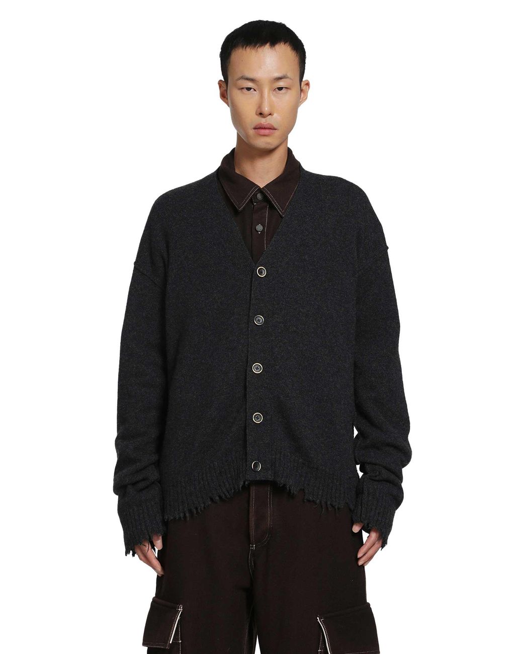Uma Wang Black Over Cardigan for men
