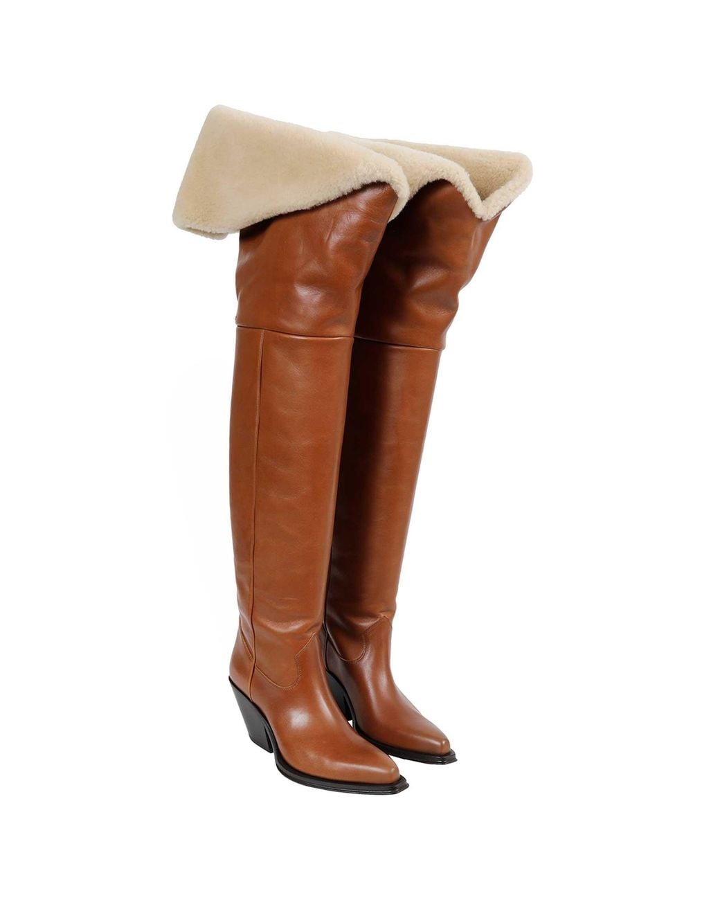 Chloé Brown Azelan Thigh High Boots