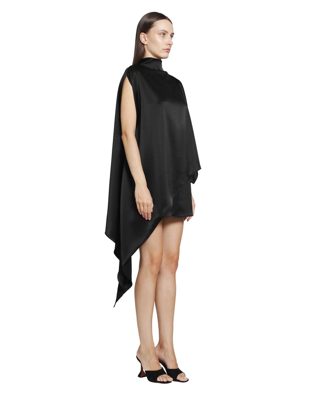Ssheena Black Appeal Satin Mini Dress