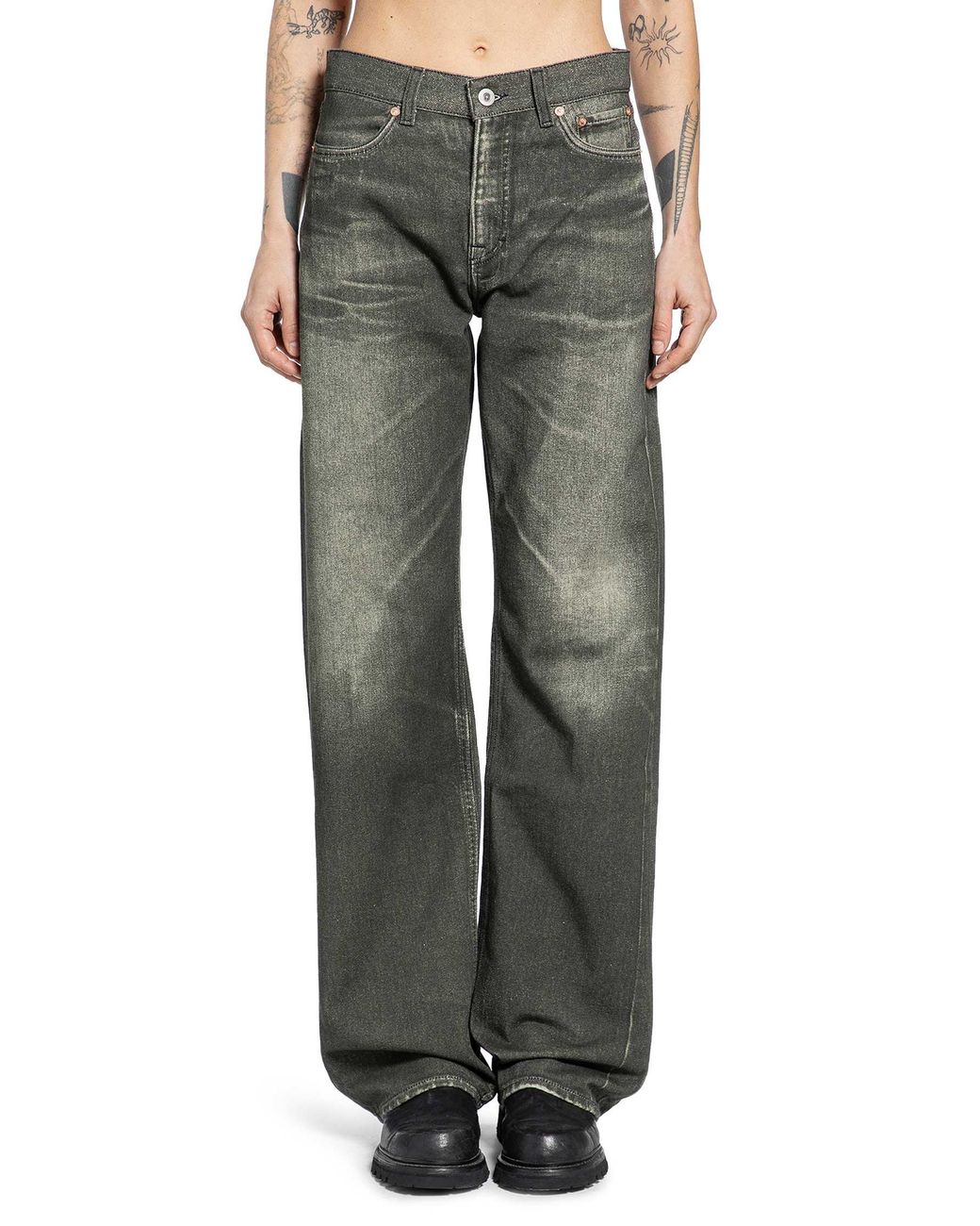 Our Legacy Green Wata Cut Jeans
