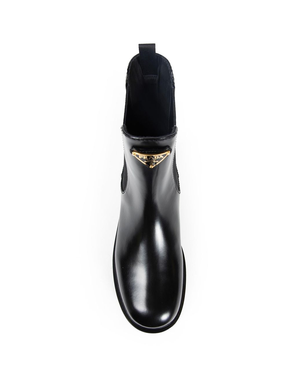 Prada Black Brushed Leather Stride Boots
