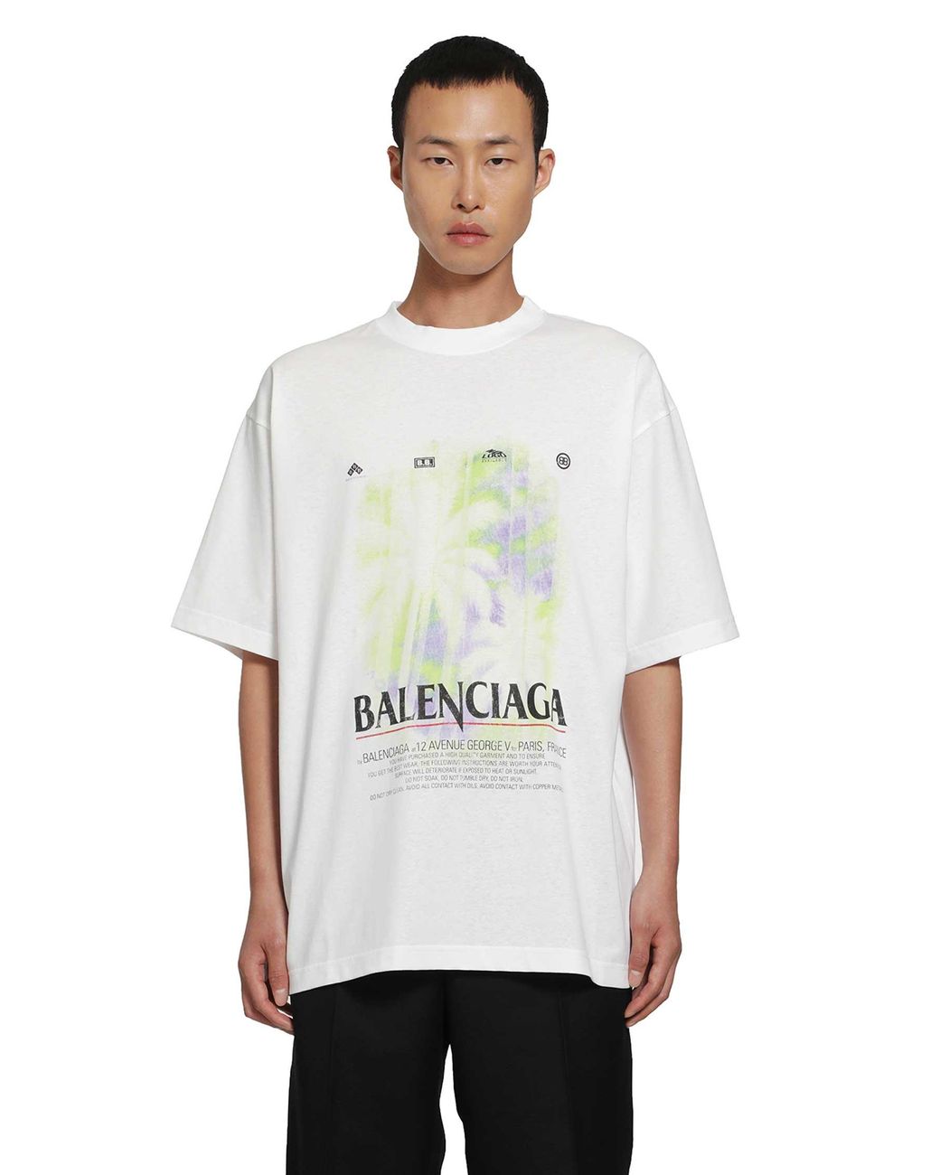 Balenciaga White The Window Medium Fit T-Shirt