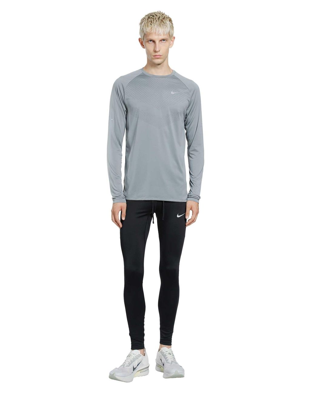 Nike Gray Stride Dri-Fit Adv Long Sleeve Top for men