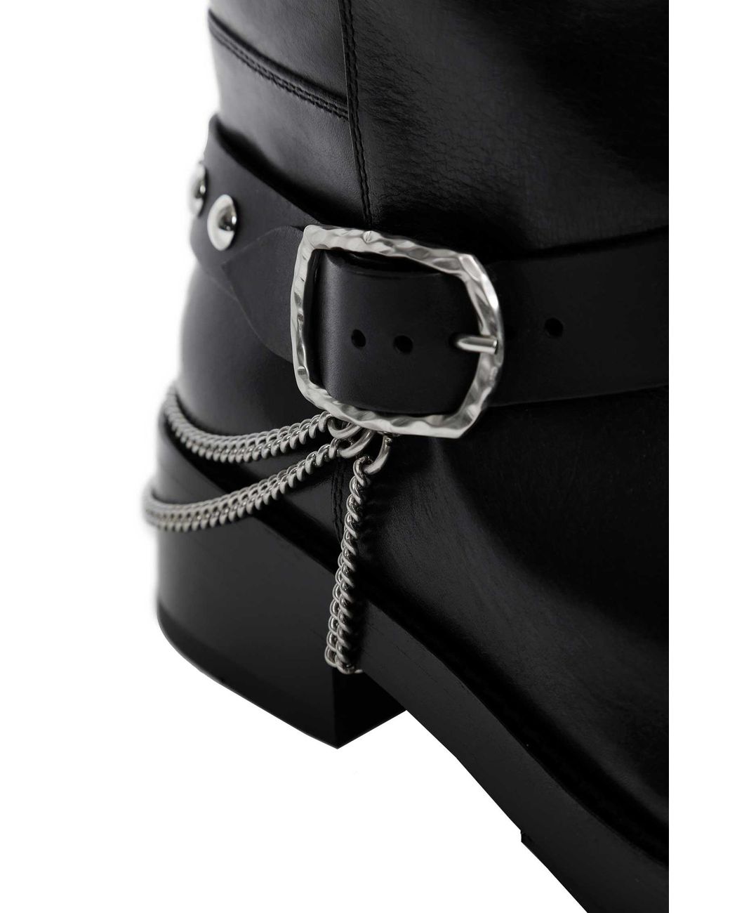 Ann Demeulemeester Black Edeed Riding Boots for men