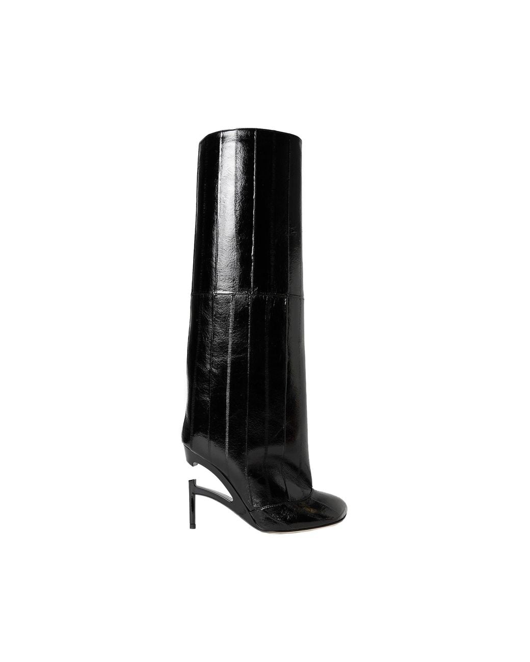 NVL-GARDE Black Broken Heel Knee-High Boots
