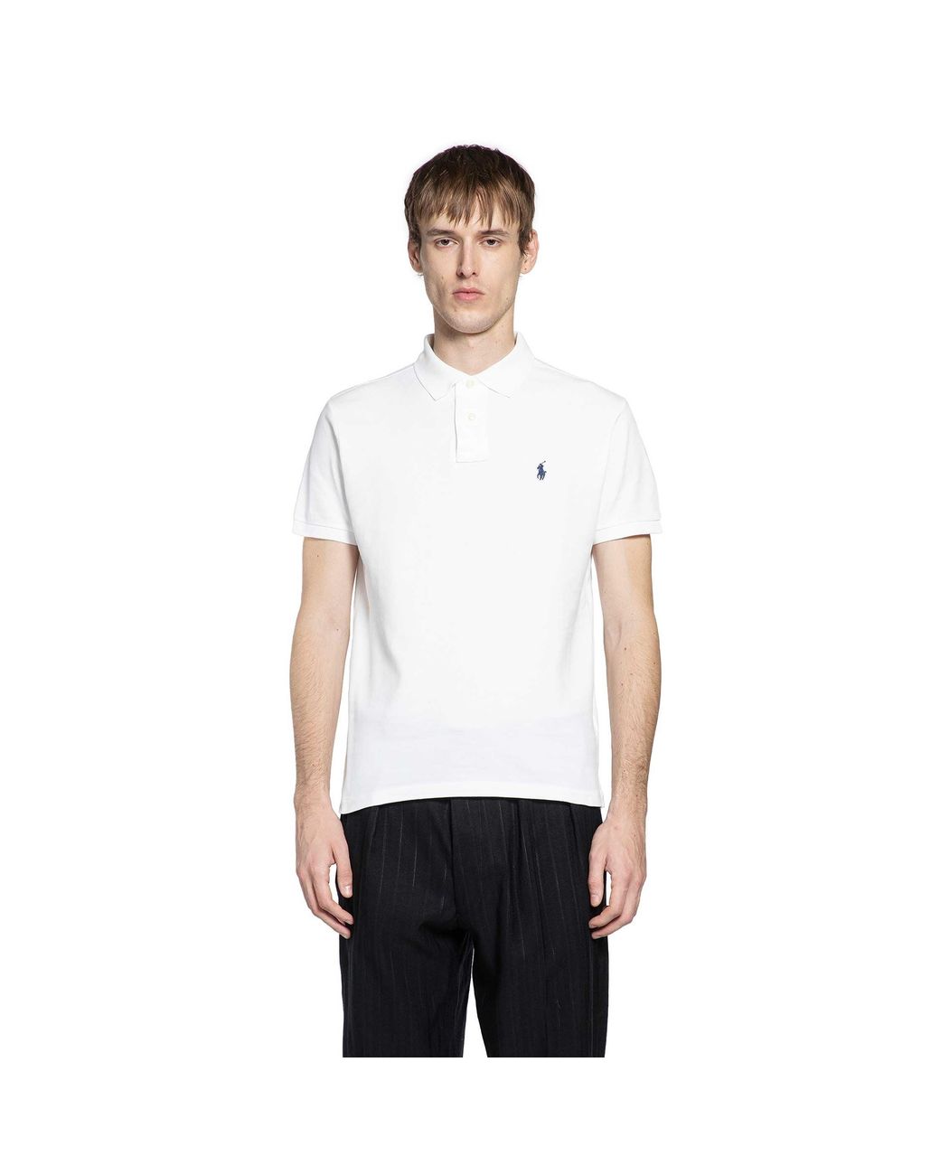 Polo Ralph Lauren Mesh Polo Shirt in White for Men | Lyst UK