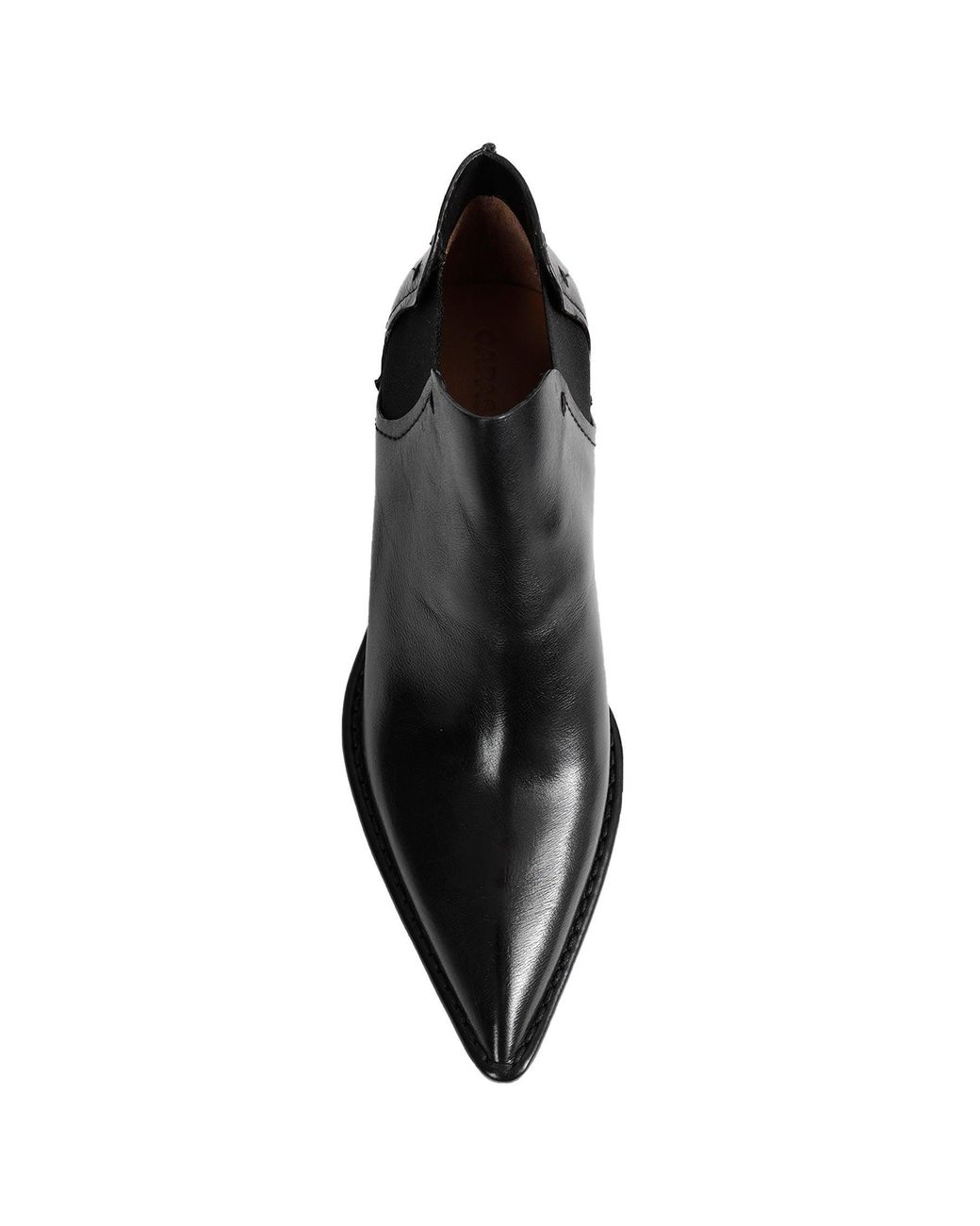 Capasa Black Low-Cut Leather Ankle Boots