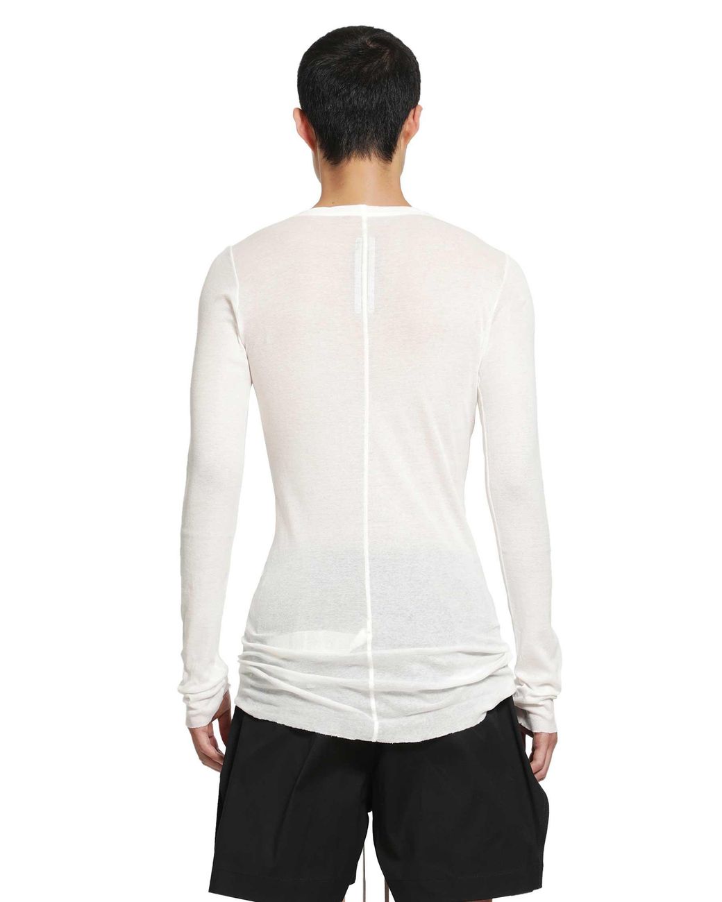 Rick Owens White Tower Rib Ls T for men