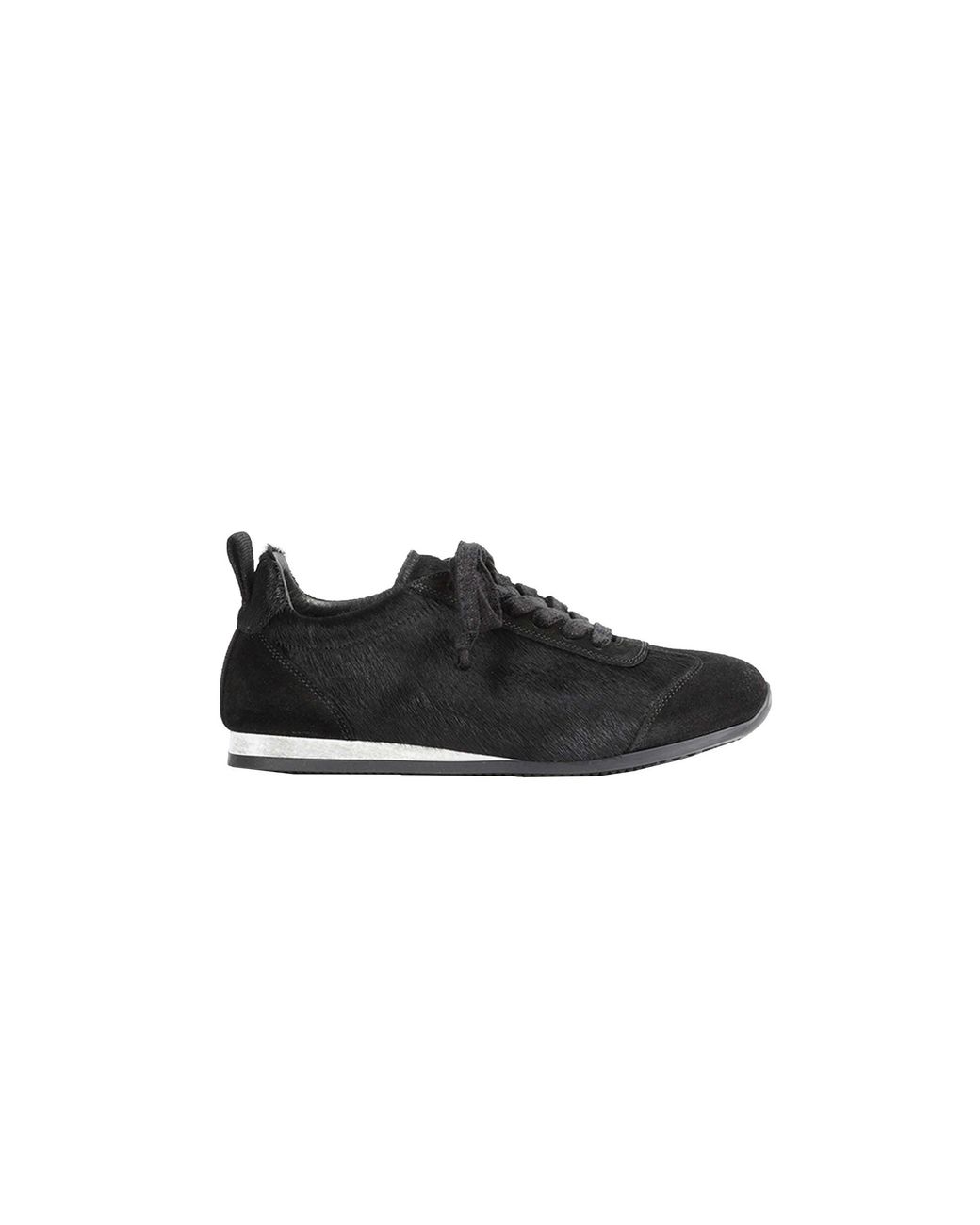 Uma Wang Black Calf Hair Sneakers