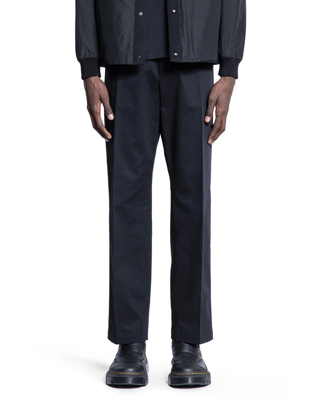 Moncler Genius Blue Frgmt Collaboration Cotton Gabardine Trousers for men