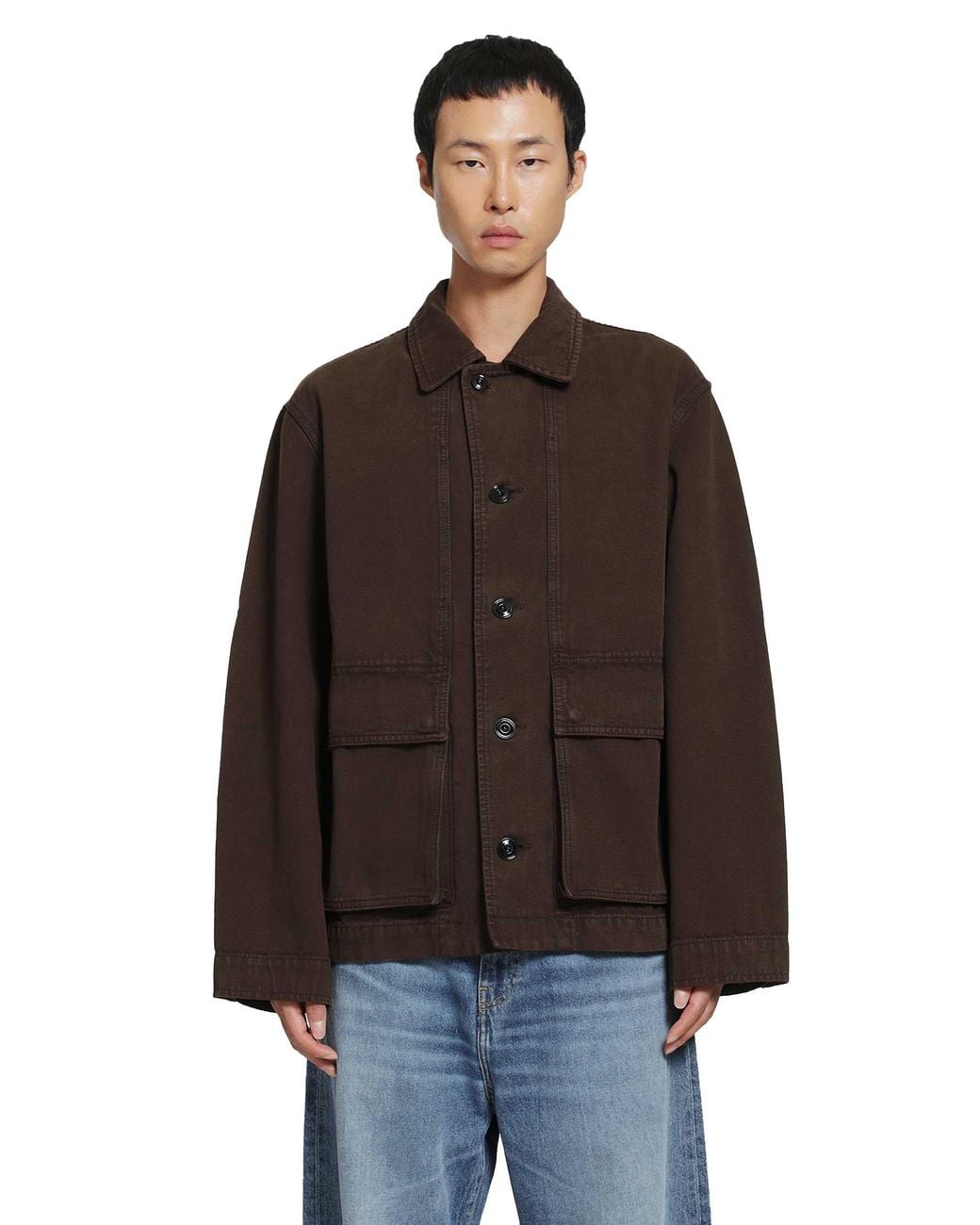 Lemaire Brown Boxy Jacket for men