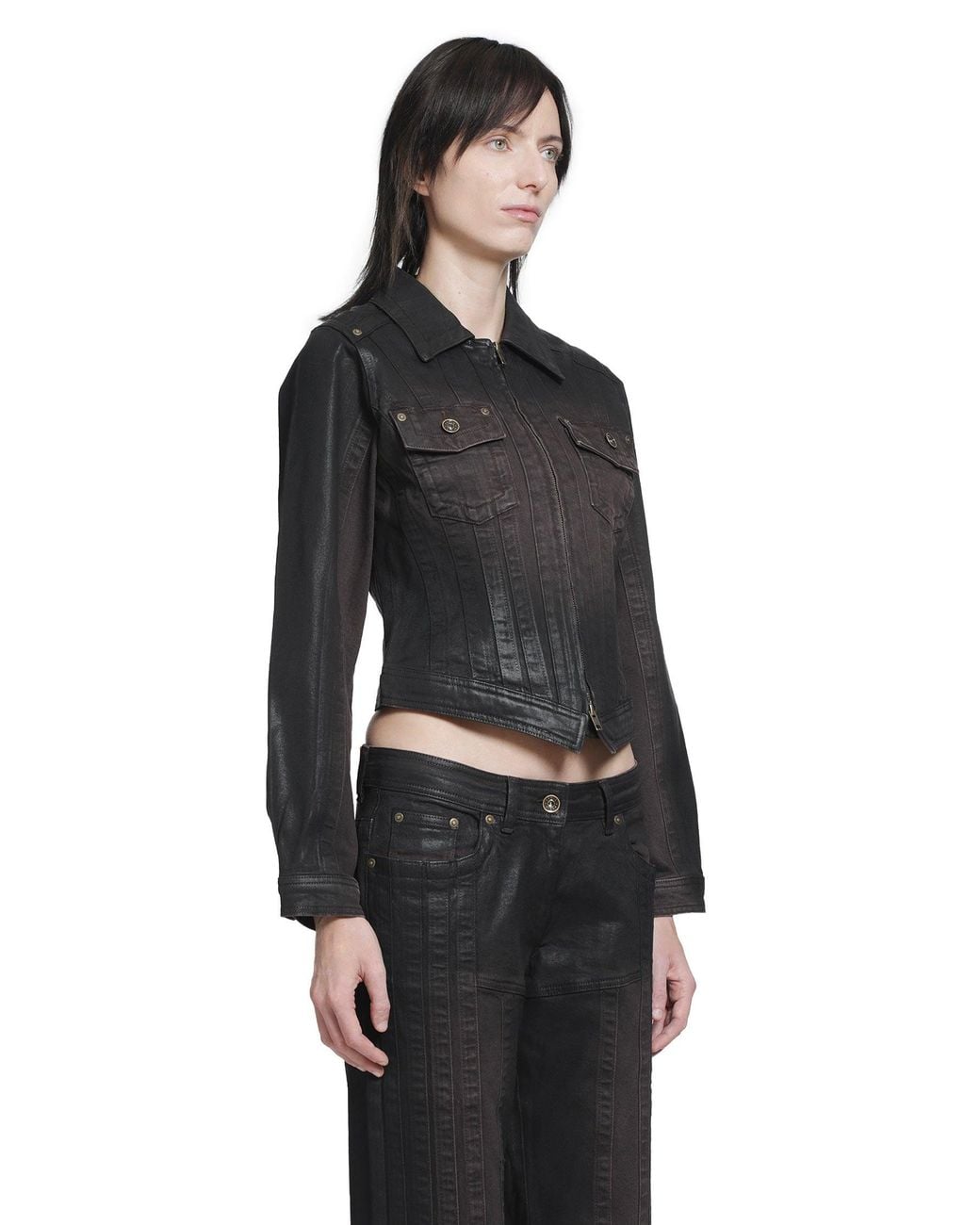 KNWLS Black Alice Gloss Denim Jacket