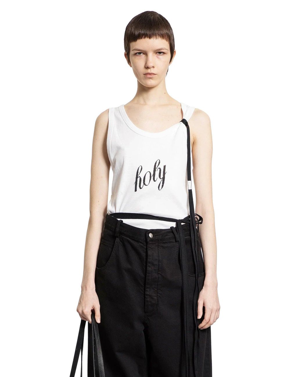 Ann Demeulemeester Seva 'Holy' Print Tank Top in White | Lyst