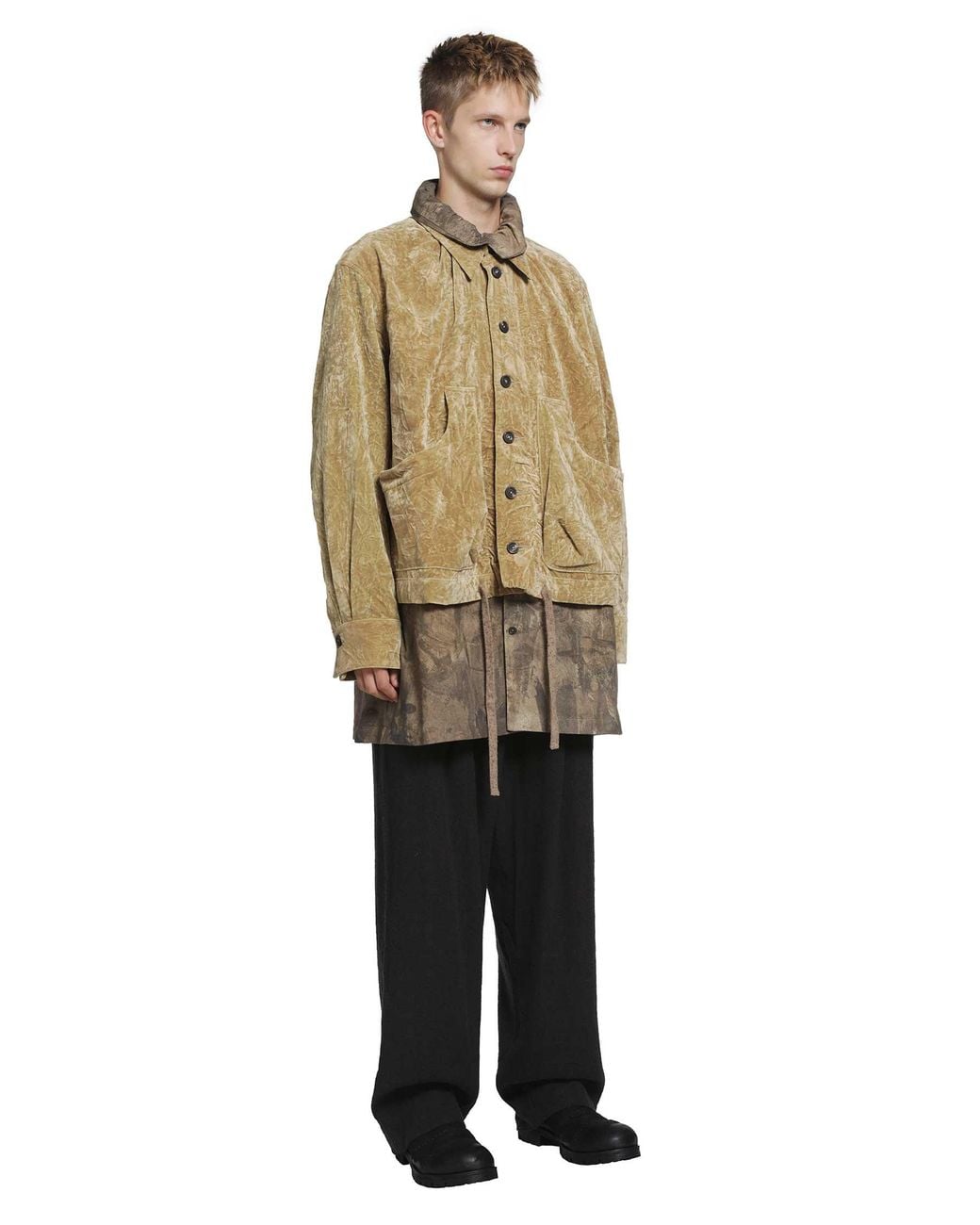 Ziggy Chen Metallic Layered Velvet Jacket for men