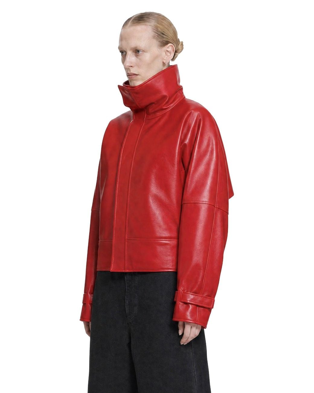 Balenciaga Red Big Collar Jacket